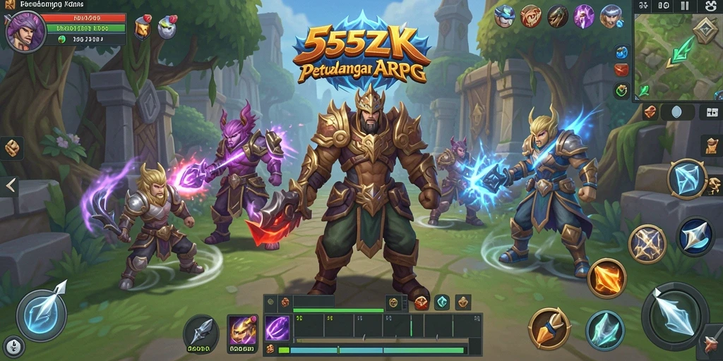Tampilkan aksi intens gameplay ARPG dalam 555ZK.
