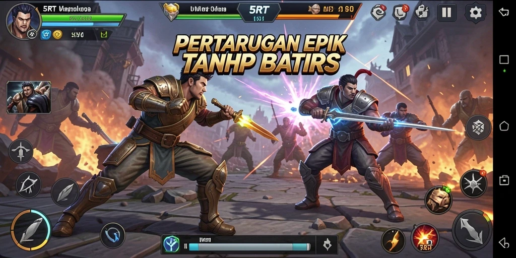 Tampilan gameplay 5RT yang mendebarkan dan penuh aksi.