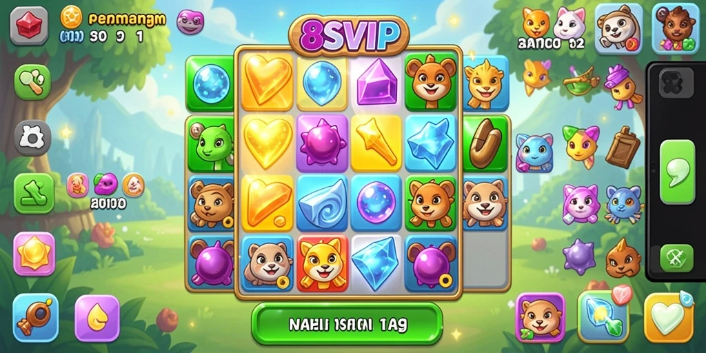 Gameplay seru 8SVIP dalam mencocokkan elemen.