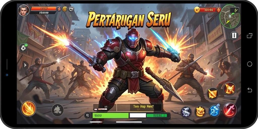 Screenshot gameplay 99RP menampilkan pertarungan yang seru dan mendebarkan.