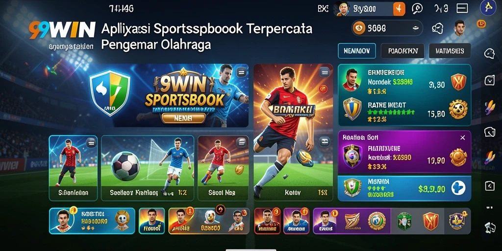 Tampilan menarik dari gameplay aplikasi Sportsbook 9WIN.