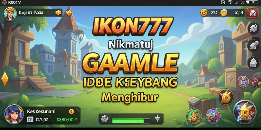 Tangkapan layar utama IKON777 yang menunjukkan gameplay Idle yang menarik.