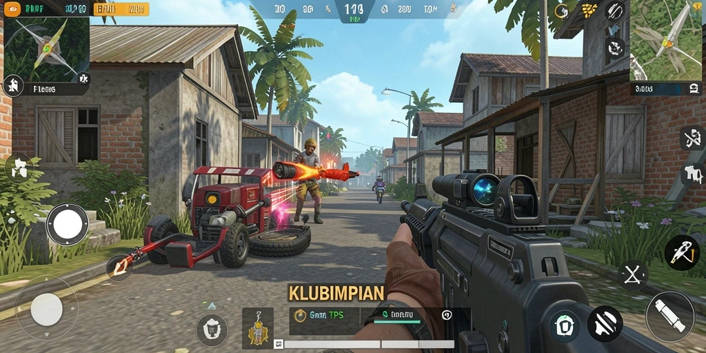 Tampilan gameplay KLUBIMPIAN yang mengasyikkan dan penuh aksi.
