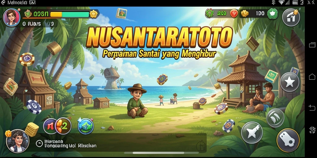 Screenshot gameplay NUSANTARATOTO yang menarik dan penuh warna.