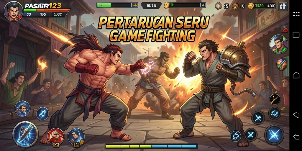 Gameplay pertarungan seru di PASAR123 dengan visual memukau.