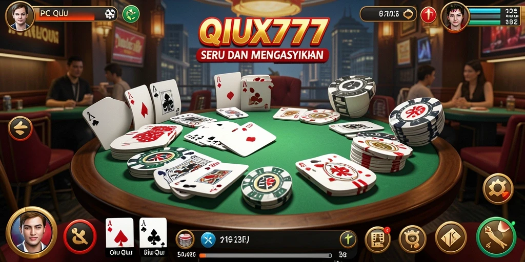Tampilan screenshot PCX777 menampilkan serunya permainan QiuQiu.