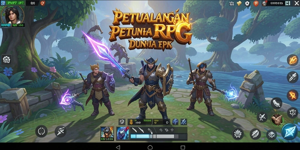 Screenshot RPVIP7 menampilkan aksi pertempuran yang mendebarkan dalam dunia RPG.