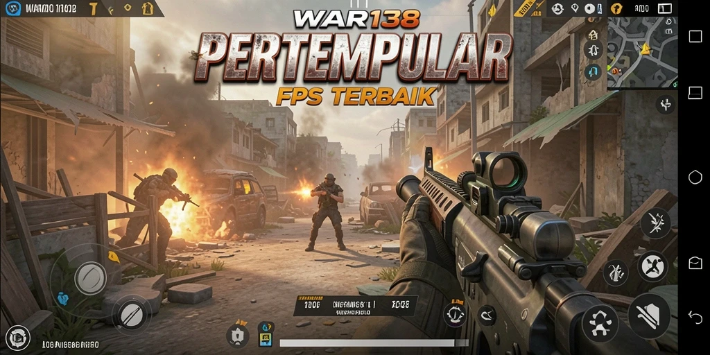 Tampilan gameplay seru dengan aksi menembak intens.
