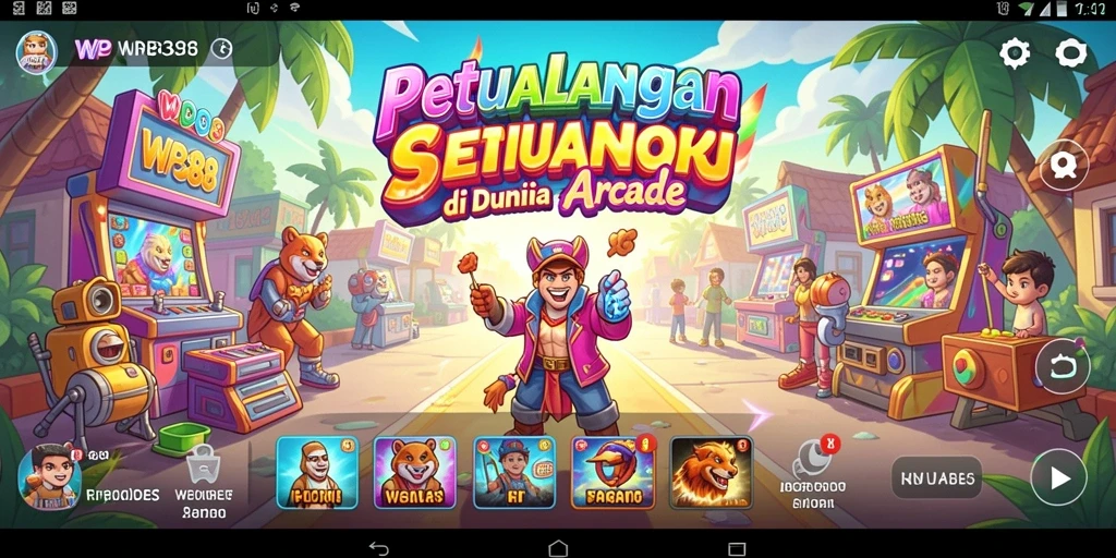 Screenshot gameplay WP888 menampilkan aksi seru dalam permainan arcade.